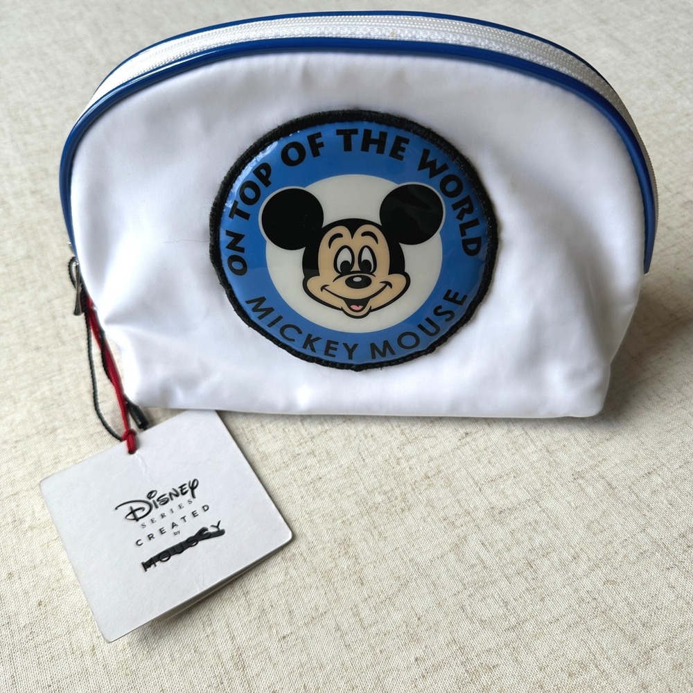 Disney x Moussy Mickey Mouse On Top Of The World Cosmetic Pouch Makeup Bag